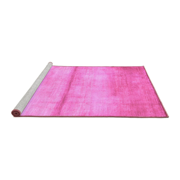 Sideview of Machine Washable Abstract Purple Contemporary Area Rugs, wshcon2058pur