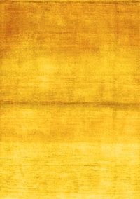 Abstract Yellow Contemporary Rug, con2058yw