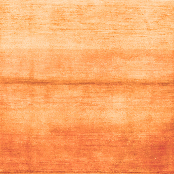 Round Machine Washable Abstract Orange Contemporary Area Rugs, wshcon2058org