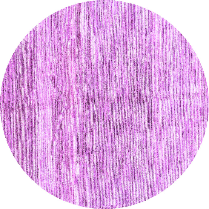 Round Abstract Purple Contemporary Rug, con2059pur