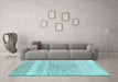 Machine Washable Abstract Light Blue Contemporary Rug in a Living Room, wshcon2059lblu