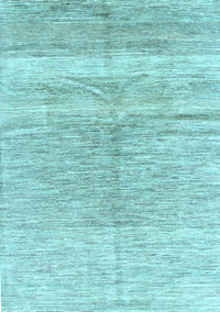 Abstract Light Blue Contemporary Rug, con2059lblu