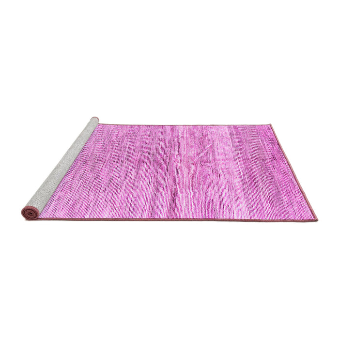 Sideview of Machine Washable Abstract Pink Contemporary Rug, wshcon2059pnk