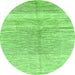 Square Abstract Green Contemporary Rug, con2059grn