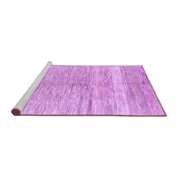 Sideview of Machine Washable Abstract Purple Contemporary Area Rugs, wshcon2059pur
