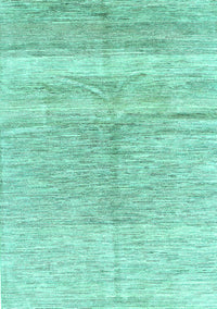 Abstract Turquoise Contemporary Rug, con2059turq