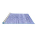 Sideview of Machine Washable Abstract Blue Contemporary Rug, wshcon2059blu