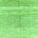 Serging Thickness of Abstract Green Contemporary Rug, con2059grn