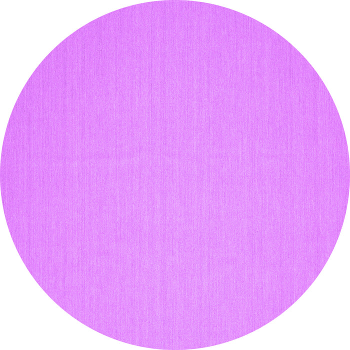 Round Solid Purple Modern Rug, con205pur