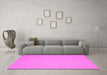 Machine Washable Solid Pink Modern Rug in a Living Room, wshcon205pnk