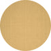 Round Machine Washable Solid Brown Modern Rug, wshcon205brn