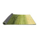 Thickness of Contemporary Yellow Green Modern Rug, con2060