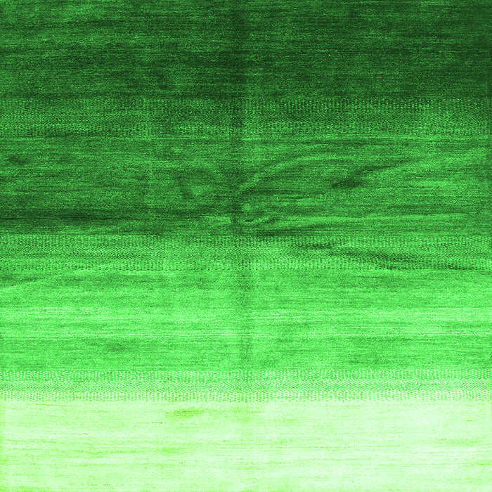 Serging Thickness of Abstract Green Contemporary Rug, con2060grn