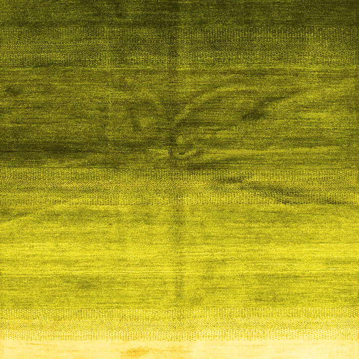 Machine Washable Abstract Yellow Contemporary Rug, wshcon2060yw