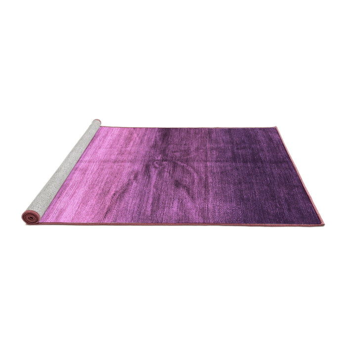 Sideview of Machine Washable Abstract Purple Contemporary Area Rugs, wshcon2060pur