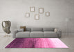 Machine Washable Abstract Pink Contemporary Rug in a Living Room, wshcon2060pnk