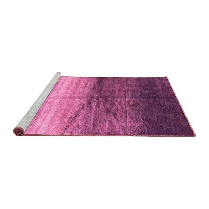 Sideview of Machine Washable Abstract Pink Contemporary Rug, wshcon2060pnk