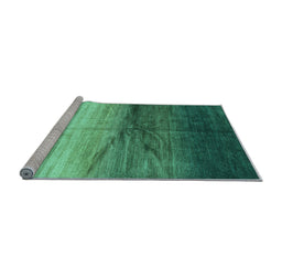 Sideview of Machine Washable Abstract Light Blue Contemporary Rug, wshcon2060lblu