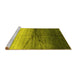 Sideview of Machine Washable Abstract Yellow Contemporary Rug, wshcon2060yw