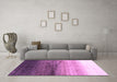 Machine Washable Abstract Purple Contemporary Area Rugs in a Living Room, wshcon2060pur