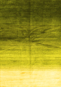 Abstract Yellow Contemporary Rug, con2060yw