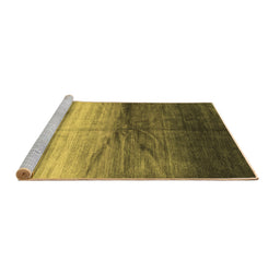 Sideview of Machine Washable Abstract Brown Contemporary Rug, wshcon2060brn
