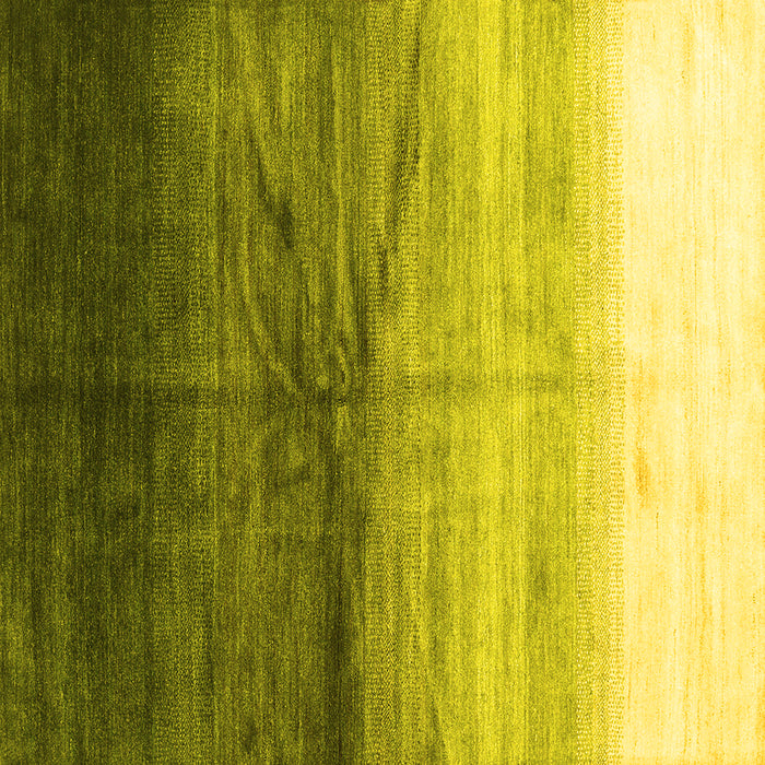 Square Abstract Yellow Contemporary Rug, con2060yw