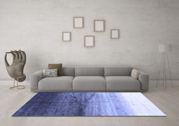 Machine Washable Abstract Blue Contemporary Rug in a Living Room, wshcon2060blu