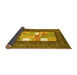 Sideview of Abstract Yellow Contemporary Rug, con2061yw