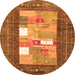 Machine Washable Abstract Orange Contemporary Area Rugs, wshcon2061org