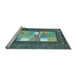 Sideview of Machine Washable Abstract Light Blue Contemporary Rug, wshcon2061lblu