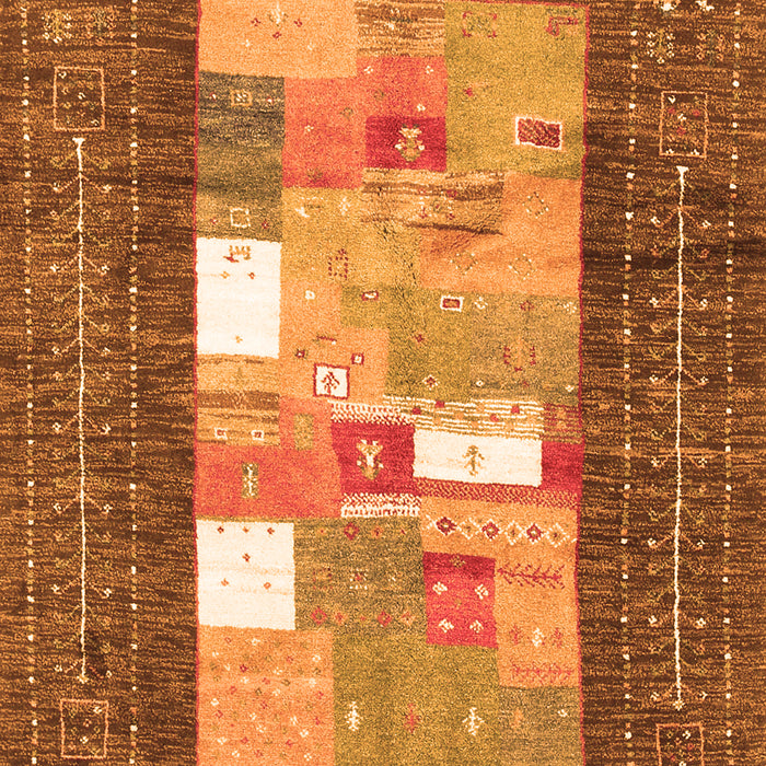 Abstract Orange Contemporary Rug, con2061org