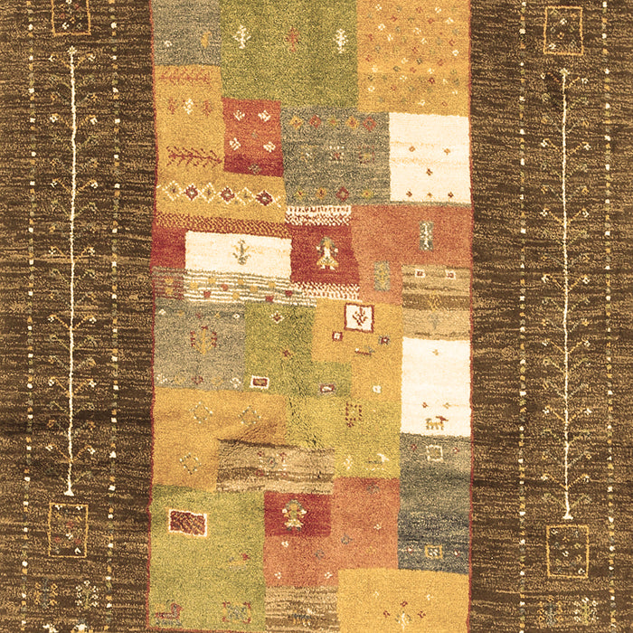 Machine Washable Abstract Brown Contemporary Rug, wshcon2061brn