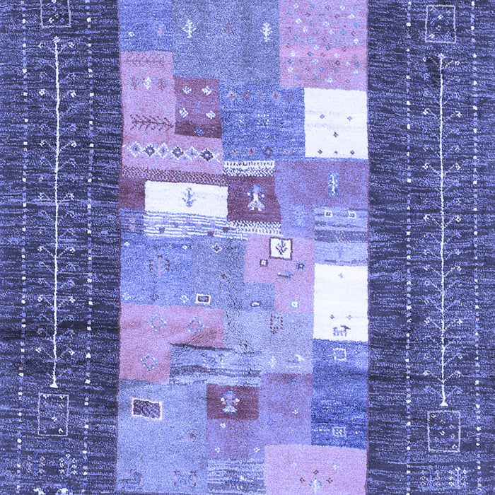 Machine Washable Abstract Blue Contemporary Rug, wshcon2061blu