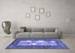 Machine Washable Abstract Blue Contemporary Rug in a Living Room, wshcon2061blu