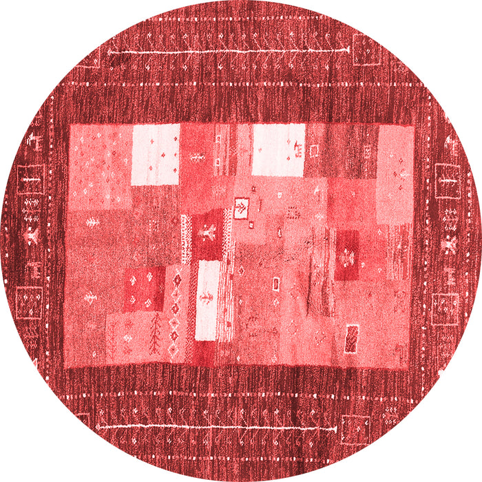 Machine Washable Abstract Red Contemporary Rug, wshcon2061red