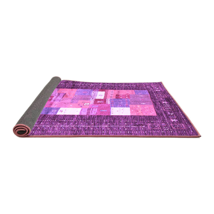 Sideview of Abstract Purple Contemporary Rug, con2061pur