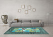 Machine Washable Abstract Light Blue Contemporary Rug in a Living Room, wshcon2061lblu