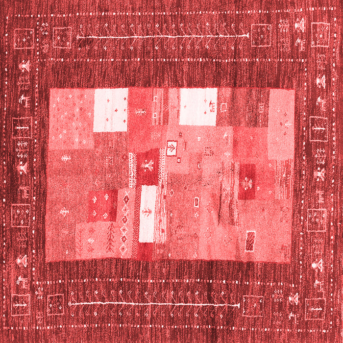 Abstract Red Contemporary Rug, con2061red