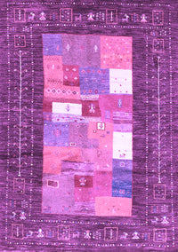 Abstract Purple Contemporary Rug, con2061pur