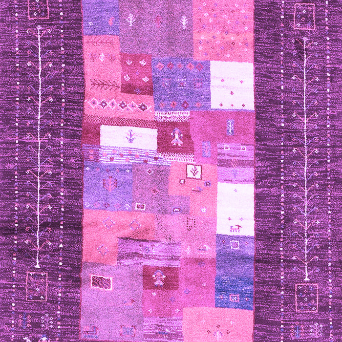 Abstract Purple Contemporary Rug, con2061pur
