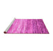 Sideview of Machine Washable Abstract Pink Contemporary Rug, wshcon2062pnk