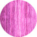 Round Machine Washable Abstract Pink Contemporary Rug, wshcon2062pnk