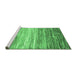 Sideview of Machine Washable Abstract Emerald Green Contemporary Area Rugs, wshcon2062emgrn