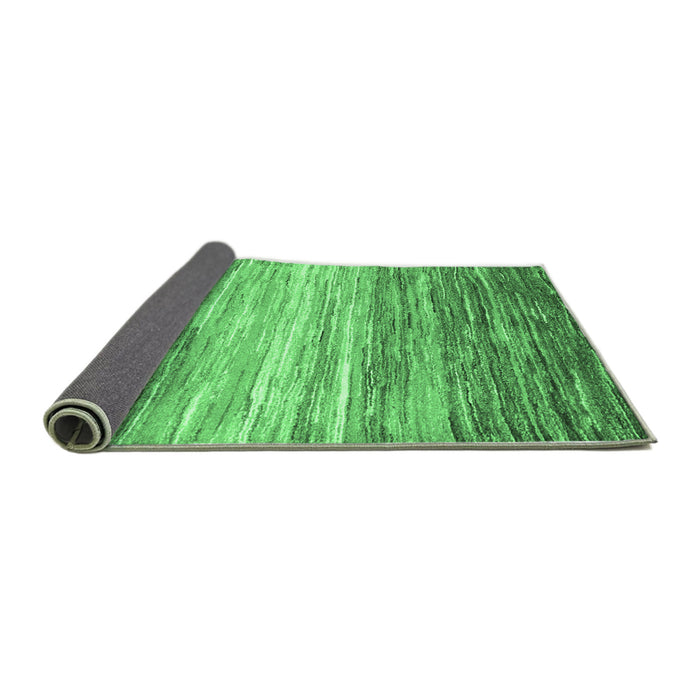 Sideview of Abstract Emerald Green Contemporary Rug, con2062emgrn