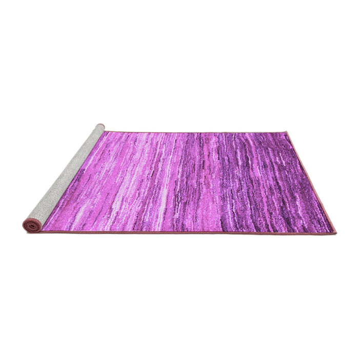 Sideview of Machine Washable Abstract Purple Contemporary Area Rugs, wshcon2062pur