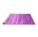 Sideview of Machine Washable Abstract Purple Contemporary Area Rugs, wshcon2062pur