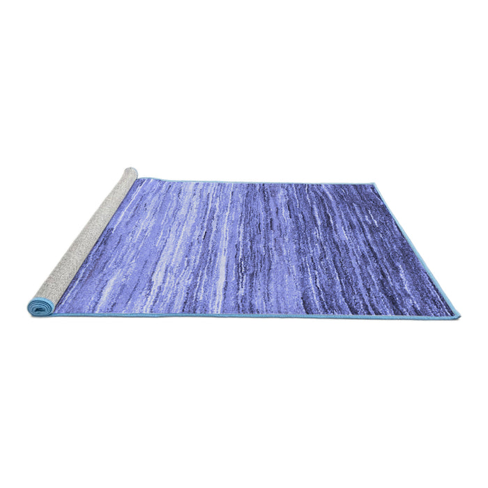 Sideview of Machine Washable Abstract Blue Contemporary Rug, wshcon2062blu