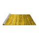 Sideview of Machine Washable Abstract Yellow Contemporary Rug, wshcon2062yw