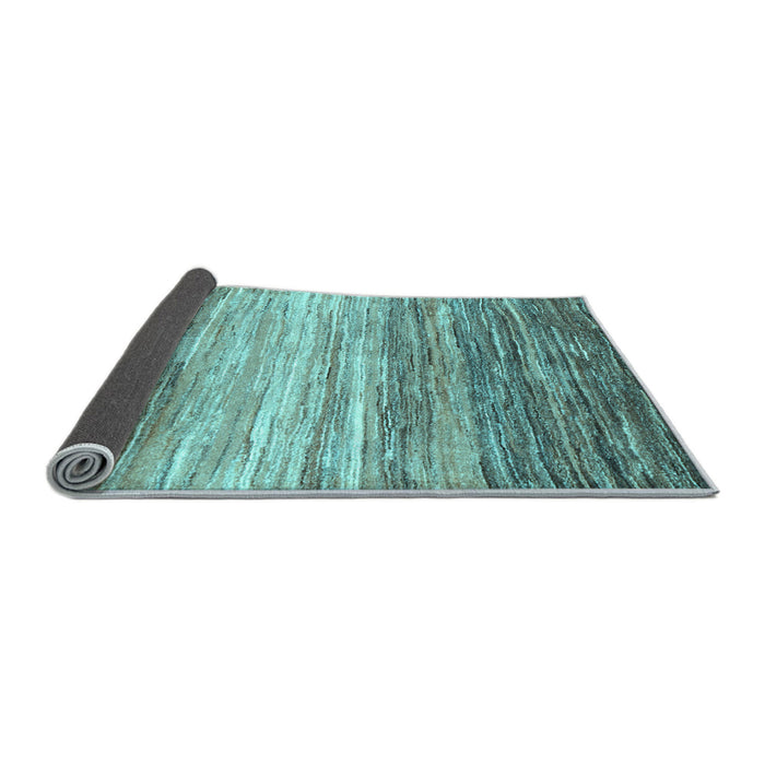 Sideview of Abstract Light Blue Contemporary Rug, con2062lblu